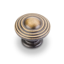 Bremen 2 1-1/4 Inch Diameter Antique Brushed Satin Brass Cabinet Knob
