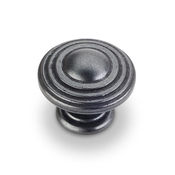 Bremen 2 1-1/4 Inch Diameter Dark Antique Copper Machined Cabinet Knob
