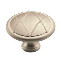 Clearance Sale, Lattice 1-3/4 Inch Diameter Traditional Satin Nickel Knob