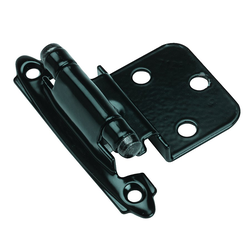 3/8 Inch Inset Hinge 2 Inch Width, Black, Pair