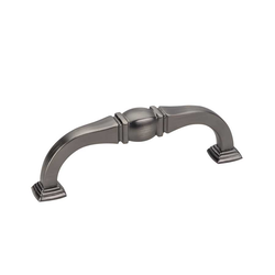 Katharine 3-3/4 Inch Center to Center Brushed Pewter Cabinet Pull
