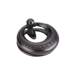 Symphony 2 Inch Diameter Dark Antique Copper Machined Cabinet Knob