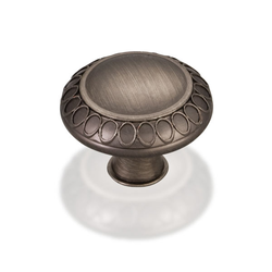 Symphony 1-3/8 Inch Diameter Bright Nickel Brushed with Dull Lacquer Cabinet Knob