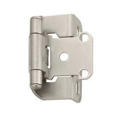 Partial Wrap 1/2 inch Overlay Hinge Satin Nickel, Per Pair