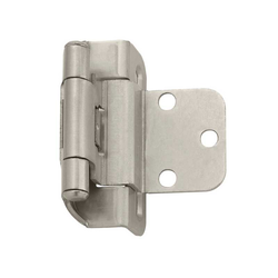 Partial Wrap 3/8 inch Inset Hinge Satin Nickel, Per Pair