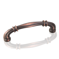 Lafayette 3-3/4 Inch Center to Center Dark Brushed Antique Copper Cabinet Pull