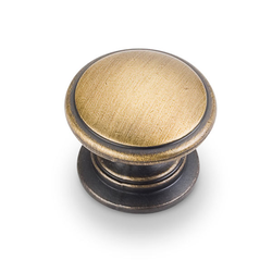 Durham 1-1/4 Inch Diameter Antique Brushed Satin Brass Cabinet Knob