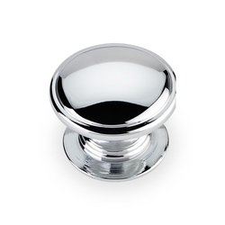 Durham 1-1/4 Inch Diameter Polished Chrome Cabinet Knob