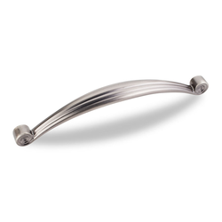 Lille 6-5/16 Inch Center to Center Bright Nickel Brushed with Dull Lacquer Cabinet Pull