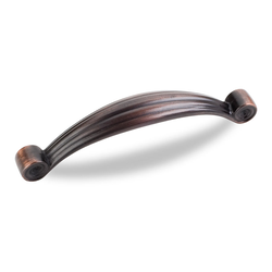 Lille 3-3/4 Inch Center to Center Dark Brushed Antique Copper Cabinet Pull