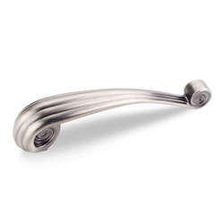 Lille 3-3/4 Inch Center to Center Bright Nickel Brushed with Dull Lacquer Cabinet Pull