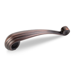 Lille 3-3/4 Inch Center to Center Dark Brushed Antique Copper Cabinet Pull