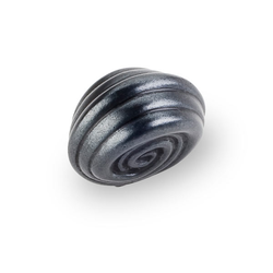 Lille 1-1/4 Inch Diameter Dark Antique Copper Machined Cabinet Knob