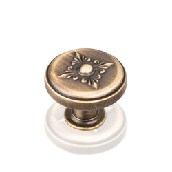 Lafayette 1-3/8 Inch Diameter Antique Brushed Satin Brass Cabinet Knob