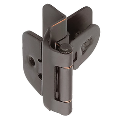 3/8 Inch Inset Double Demountable Hinge, Pair, Oil Rubbed Bronze