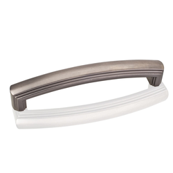 Delgado 5-1/16 Inch Center to Center Bright Nickel Brushed with Dull Lacquer Cabinet Pull