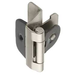 1/4 Inch Overlay Double Demountable Hinge, Pair, Satin Nickel