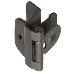 1/4 Inch Overlay Double Demountable Hinge, Pair, Oil Rubbed Bronze