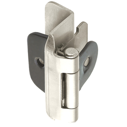 1/2 Inch Overlay Double Demountable Hinge, Pair, Satin NIckel