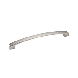 Merrick 7-9/16 Inch Center to Center Satin Nickel Cabinet Pull