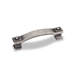 Delmar 3-3/4 Inch Center to Center Distressed Pewter Cabinet Pull