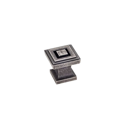 Delmar 1 Inch Diameter Distressed Pewter Cabinet Knob