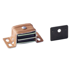2-1/16 Inch Length Functional Hardware Magnetic Catch, Wood Grain