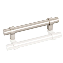 Key Grande 3-3/4 Inch Center to Center Satin Nickel Cabinet Pull