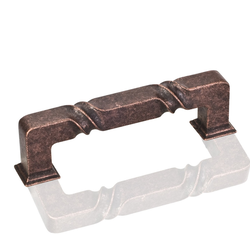 Tahoe 3-3/4 Inch Center to Center Dark Machined Antique Copper Cabinet Pull