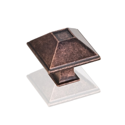 Tahoe 1-1/4 Inch Diameter Dark Machined Antique Copper Cabinet Knob