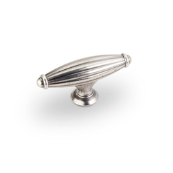 Glenmore 2-5/8 Inch Diameter Bright Nickel Machined with Dull Lacquer Cabinet Knob