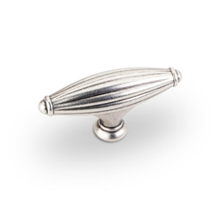 Glenmore 2-15/16 Inch Diameter Bright Nickel Machined with Dull Lacquer Cabinet Knob