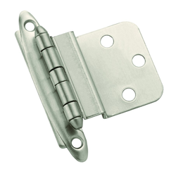15% OFF 3/8 Inch Inset Hinge 11/16 Inch Projection, Satin Nickel, Pair