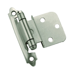 3/8 Inch Inset Hinge 1-1/16 Inch Projection, Antique Silver, Pair