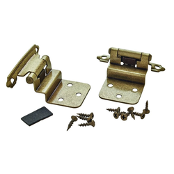 15% OFF 3/8 Inch Inset Hinge 1-1/16 Inch Projection, Burnished Brass, Pair