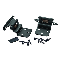 15% OFF 3/8 Inch Inset Hinge 1-1/16 Inch Projection, Flat Black, Pair