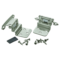15% OFF 3/8 Inch Inset Hinge 1-1/16 Inch Projection, Sterling Nickel, Pair