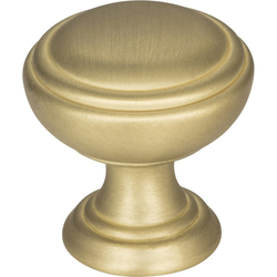 Tiffany 1-1/4 Inch Diameter Brushed Gold Cabinet Knob