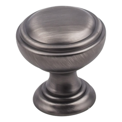 Tiffany Cabinet Knob 1-1/4 inch Diameter, Brushed Pewter