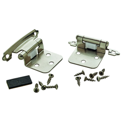 Variable Overlay Hinge 1-13/16 Inch Width, Polished Chrome, Pair