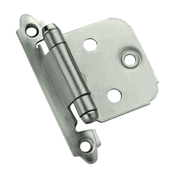 Variable Overlay Hinge 1-13/16 Inch Width, Antique Silver, Pair