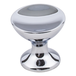 Rae Cabinet Knob 1-1/16 inch Diameter, Polished Chrome