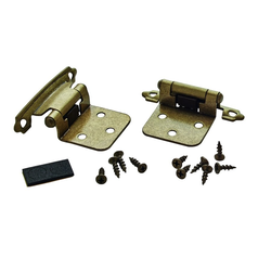 Variable Overlay Hinge 1-13/16 Inch Width, Burnished Brass, Pair