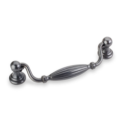 Glenmore 5-1/16 Inch Center to Center Dark Antique Copper Machined Cabinet Pull