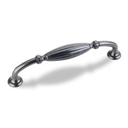 Glenmore 5-1/16 Inch Center to Center Dark Antique Copper Machined Cabinet Pull