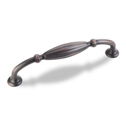 Glenmore 5-1/16 Inch Center to Center Dark Brushed Antique Copper Cabinet Pull