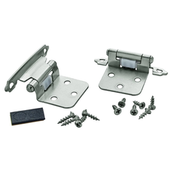 Variable Overlay Hinge 1-13/16 Inch Width, Satin Nickel, Pair