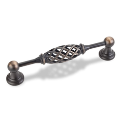 Tuscany 5-1/16 Inch Center to Center Antique Brushed Satin Brass Cabinet Pull
