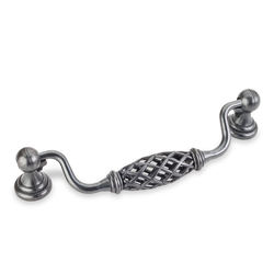 Tuscany 5-1/16 Inch Center to Center Dark Antique Copper Machined Cabinet Pull
