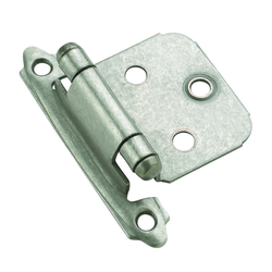 Variable Overlay Hinge 1-13/16 Inch Width, Weathered Nickel, Pair
